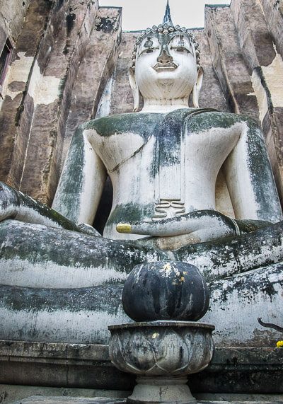 Buddha inside Wat Si Chuang in Sukhothai Thailand