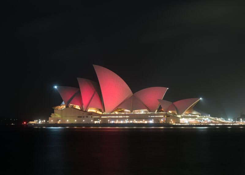 sydney travel blog - opera house at night