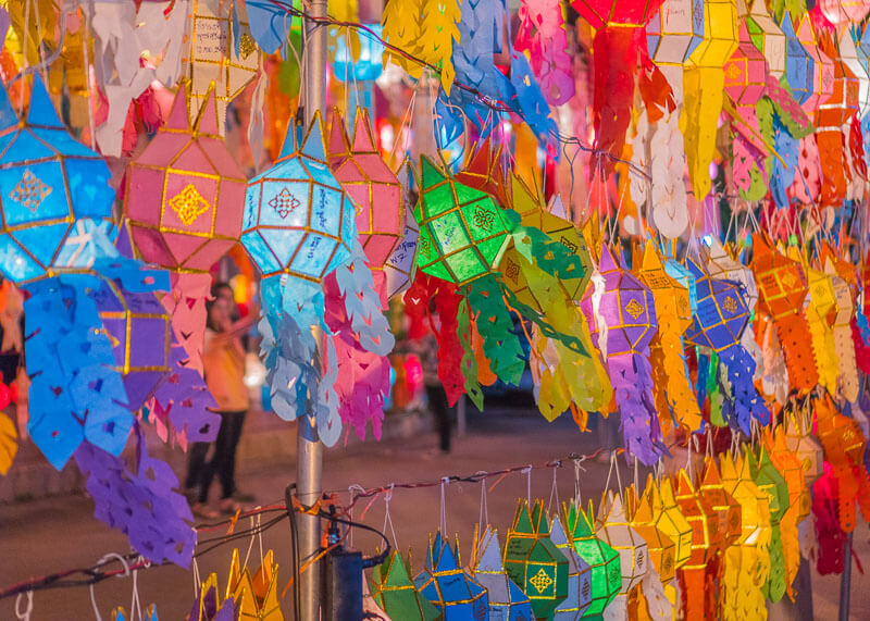 Loy Krathong Chiang Mai lantern festival - lanterns