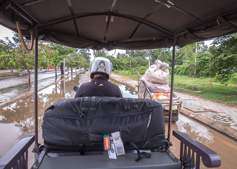 Siem Reap Travel Blog - tuk tuk on flooded streets