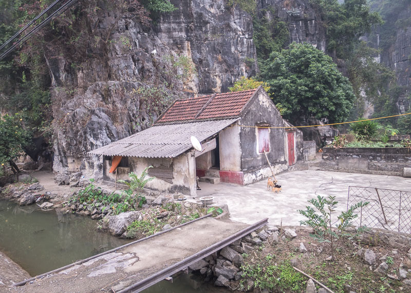 ninh binh travel blog - home in rural landscape